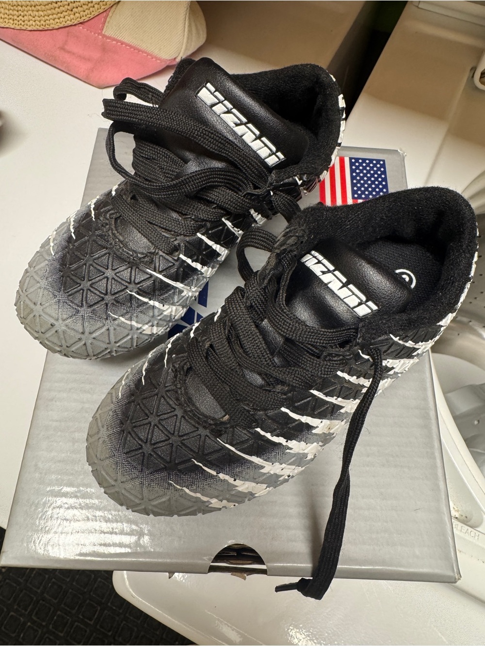 Black and Gray Textured Athletic Sneakers